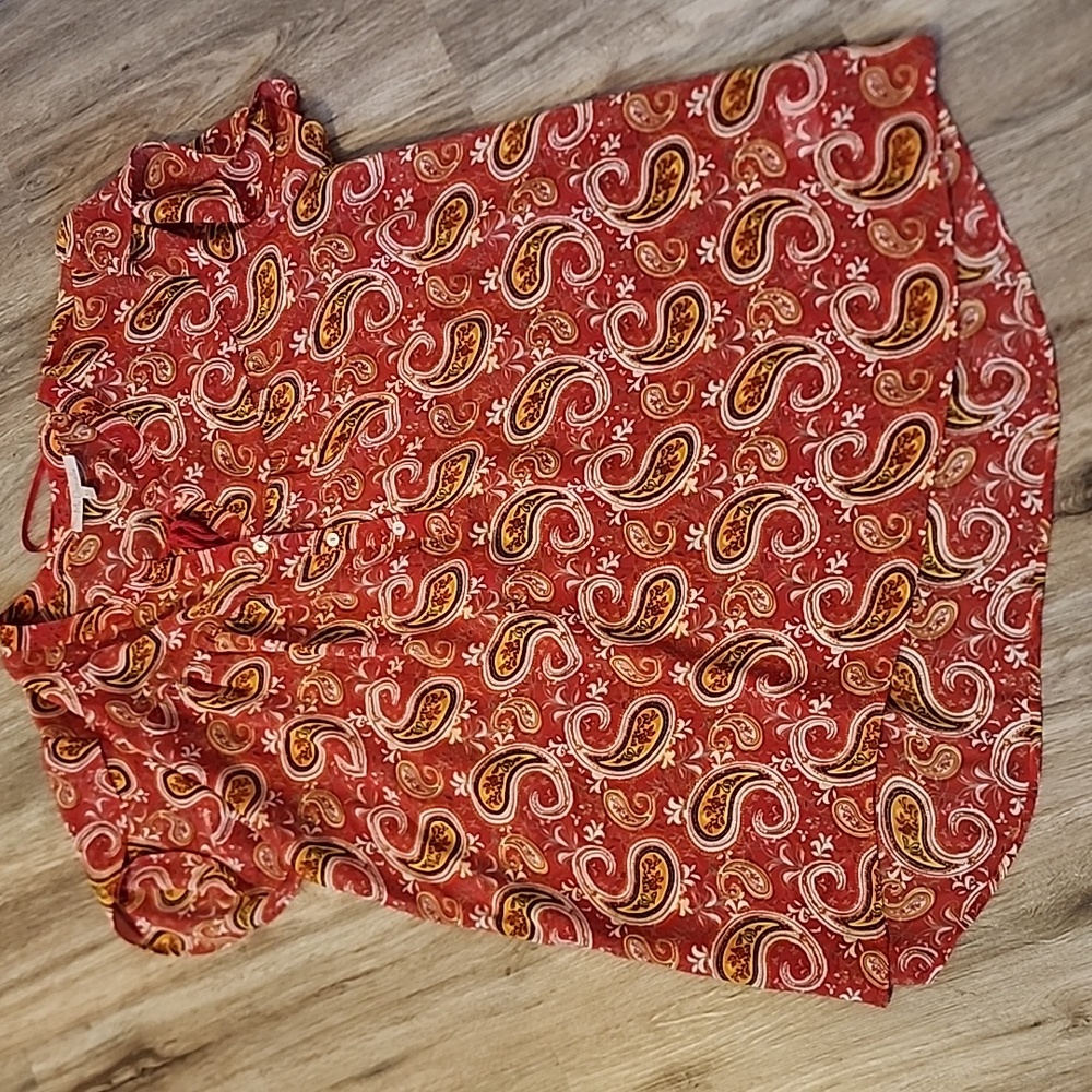 Red Paisley top